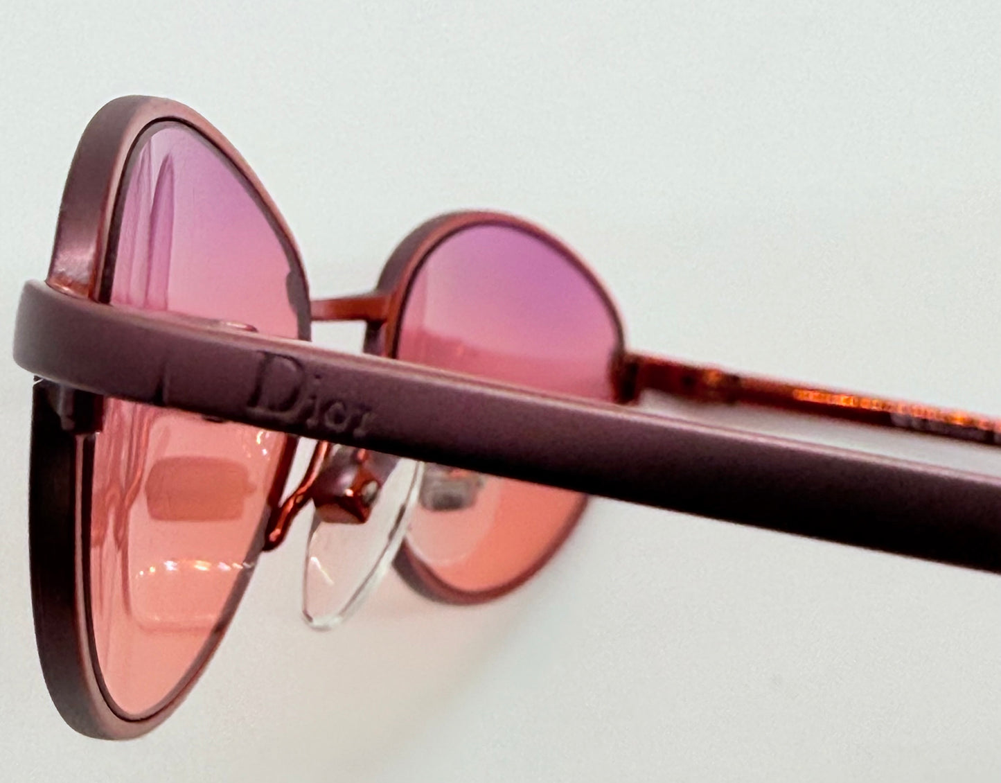 Christian Dior CD3605 32S Y2K Red Oval Sunglasses w/Custom Sunset Gradient Lenses