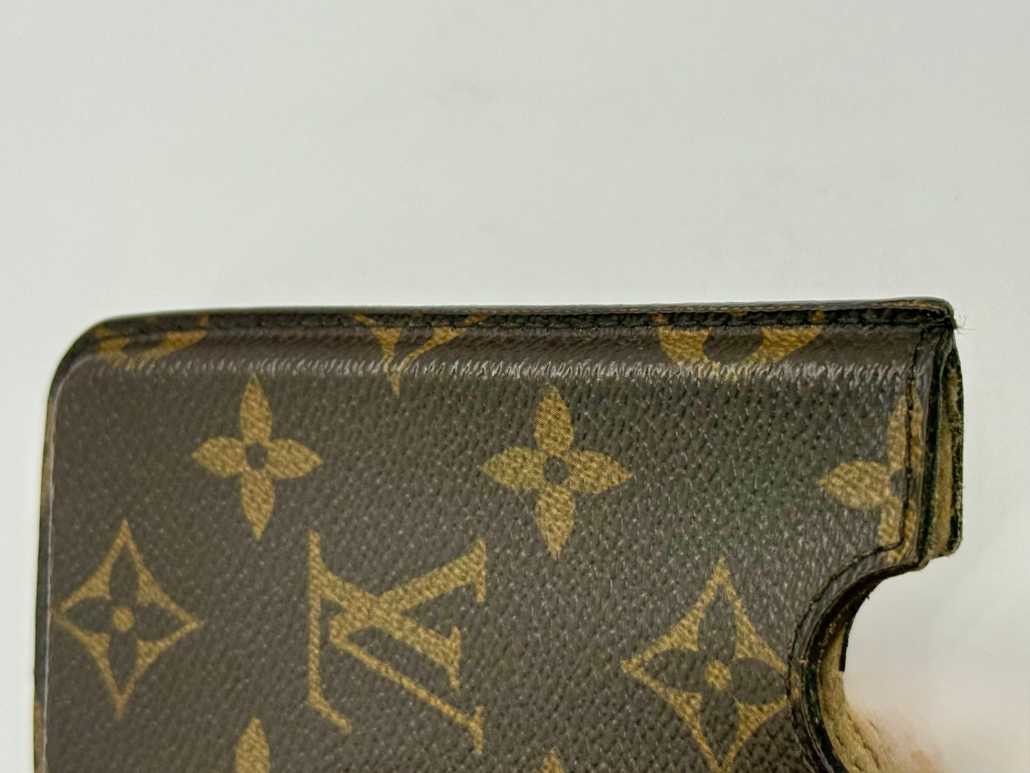 Louis Vuitton Monogram Phone Sleeve Vintage LV Canvas Slim Pouch