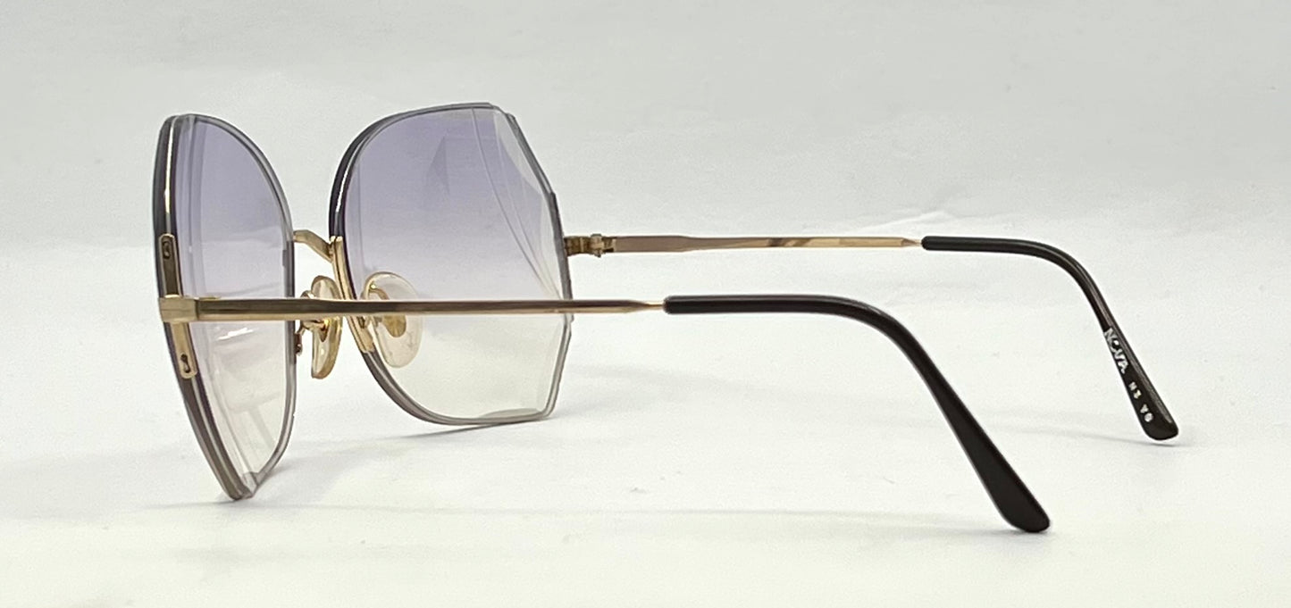 THIRA 62 Vintage 70s Frame-Rimless Geometric Sunglasses-Unworn-France