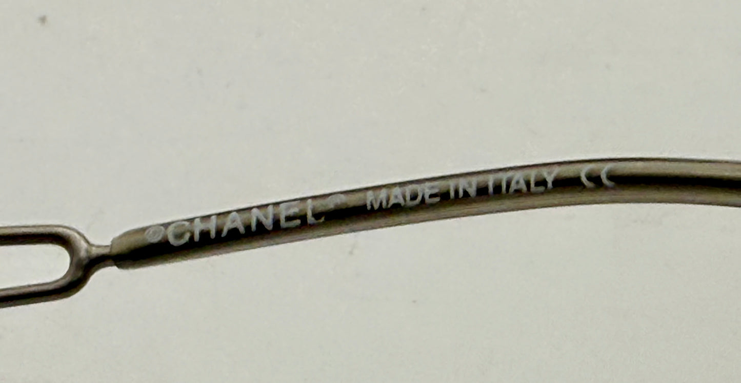 Chanel 4051-B Crystal CC Rimless Shield Sunglasses 170/76 Unworn Original Case