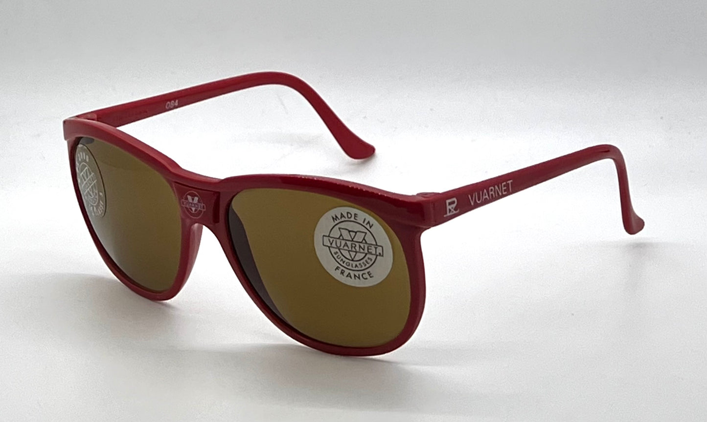 Vuarnet 084 PX2000 France Red NOS/Full Kit-Vintage 80s Sunglasses-