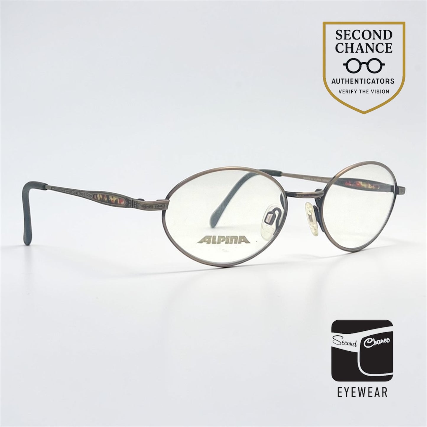 Vintage Alpina Windows 704 Round Metal Optical Frame 51-19 Deadstock