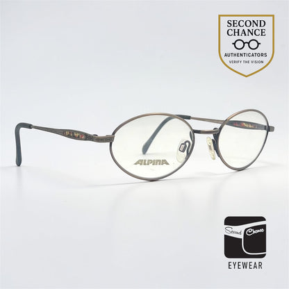 Vintage Alpina Windows 704 Round Metal Optical Frame 51-19 Deadstock