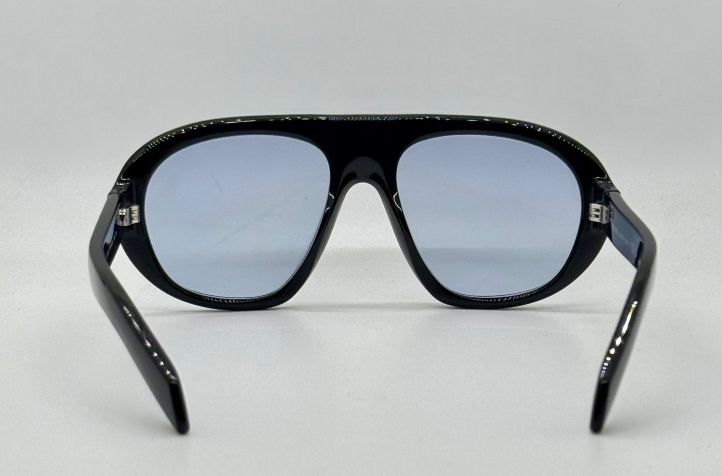 Prada SPR C05 Oversized Shield Sunglasses Black Unworn Full Kit Italy