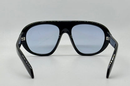 Prada SPR C05 Oversized Shield Sunglasses Black Unworn Full Kit Italy