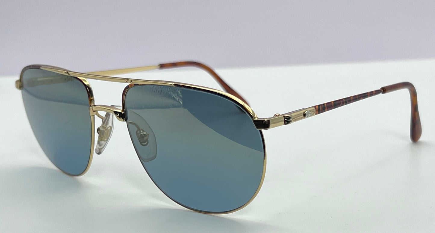 Vintage 1990s Lacoste Sunglasses Mod. 764F Made in France-Tinted Glass Mirrored Lenses