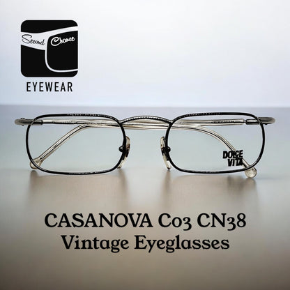 Casanova C03 CN38 - New/Old Stock Vintage Eyeglasses-Made in Italy