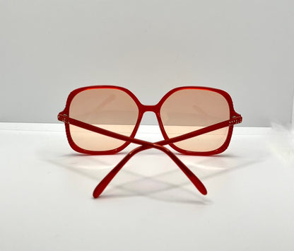 Anglo American Eyewear MOD. 11560X 20 – Red Oversized Sunglasses-Deadstock – All Original – Made in England