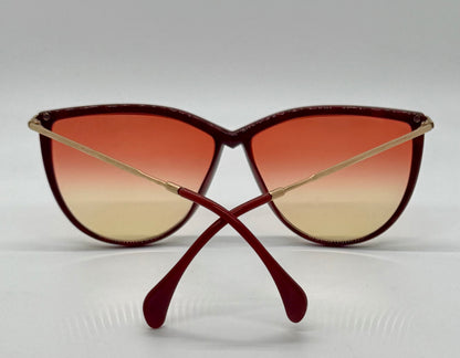 Silhouette SPX M 1703 C1349 Vintage CAT EYE Sunglasses w/New Red to Yellow Gradient Custom Lenses-60mm