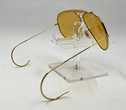 Bausch & Lomb Ray-Ban Shooter 62-8 Arista Gold Amber Mineral Glass-USA