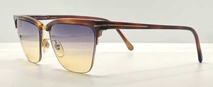 Versace 343 747 Vintage Half-Rim Sunglasses w/New Gradient Custom Tinted Lenses-56mm