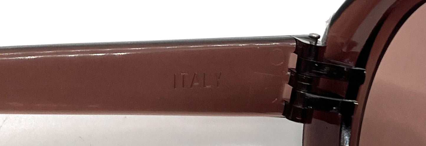NISOL Vintage Italian Aviator Sunglasses Brown Collectors-Rare