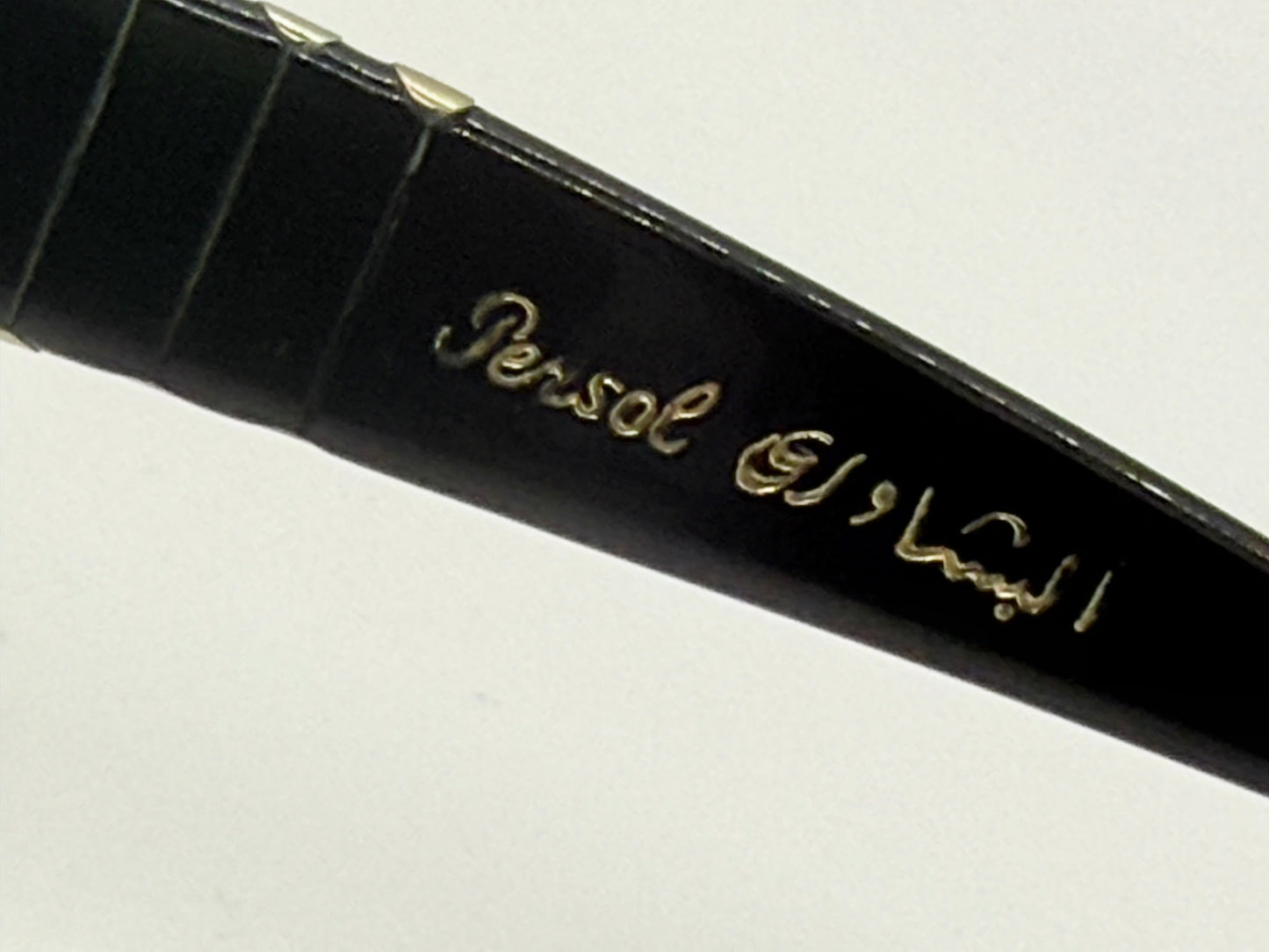 Persol 6156-Arabic Export-Blue Mineral Glass-Vintage 1940s-Deadstock-Rare