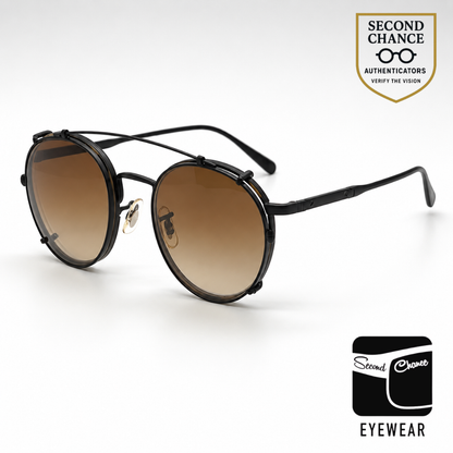Oliver Peoples Artemio OV1302 5062 Matte Black Clip-On Panto Sunglasses