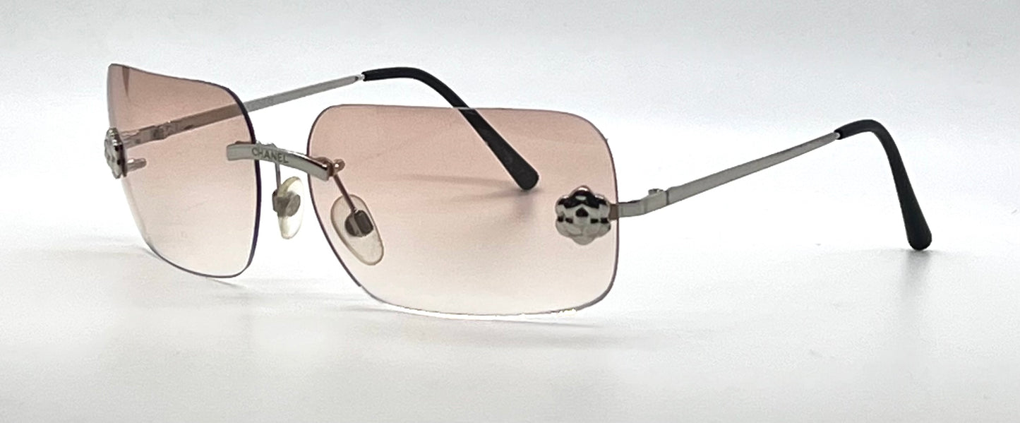 Chanel 4085 Y2K Rimless Camellia-Unworn Reconstructed Custom Sunglasses