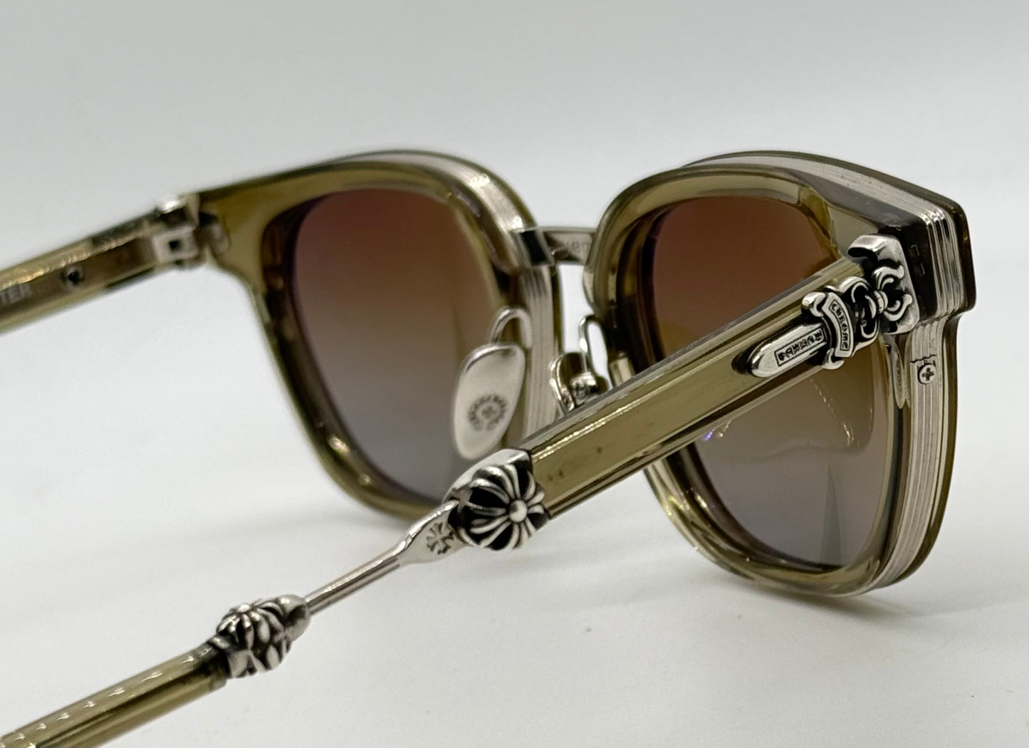 Chrome Hearts Duck Butter ARVISS Olive Crystal Zeiss Polarized Full Kit Unworn Japan