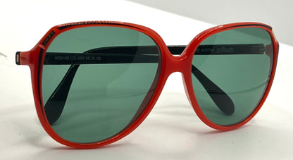 Silhouette MOD 1103 Vintage Sunglasses w/New Solid Green Custom Lenses-56mm-Unworn