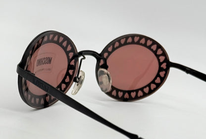 MOSCHINO M3089-S 53017 HEART CUTOUT SUNGLASSES-MADE IN ITALY-VINTAGE DEADSTOCK