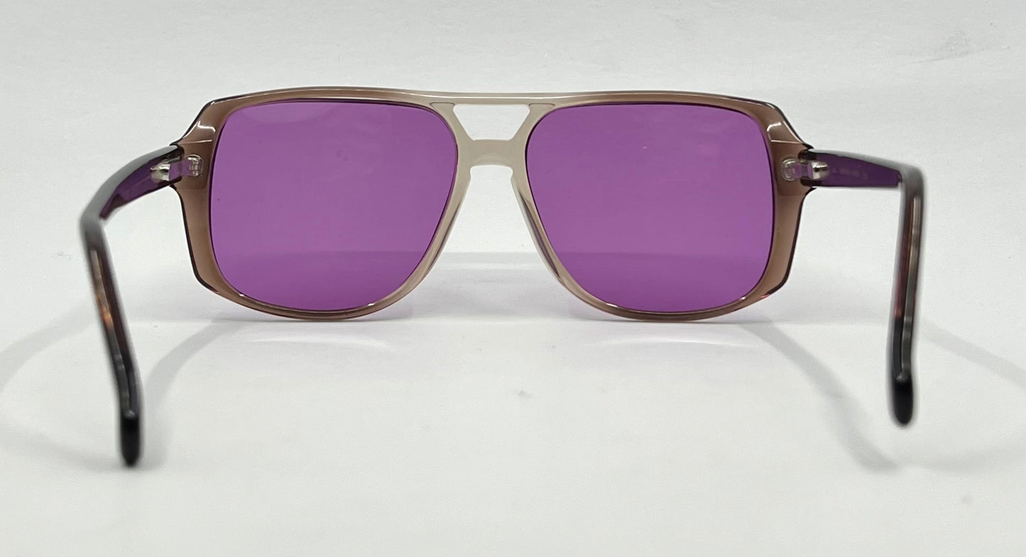 Universal Univis Bronzini-9 Vintage Sunglasses-New Purple Second Chance Custom Lenses