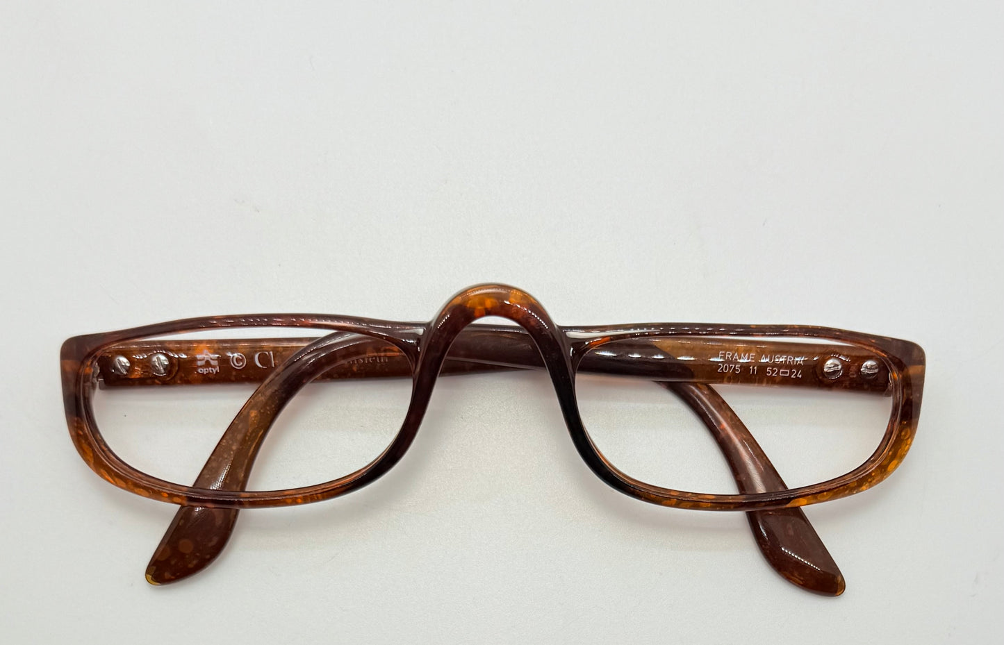 Vintage 1980s Christian Dior Monsieur 2075 11 Optyl Eyeglass Frame-Made in Austria-Brown Tortoise