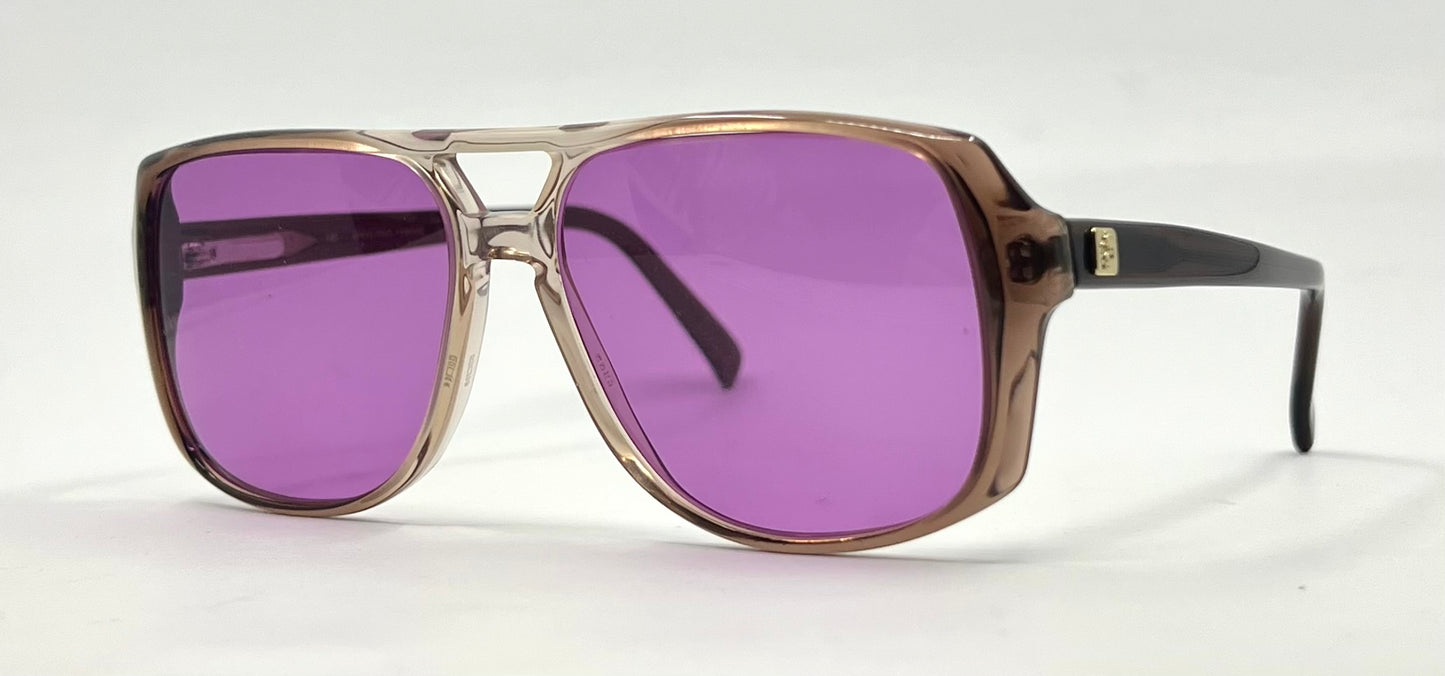 Universal Univis Bronzini-9 Vintage Sunglasses-New Purple Second Chance Custom Lenses