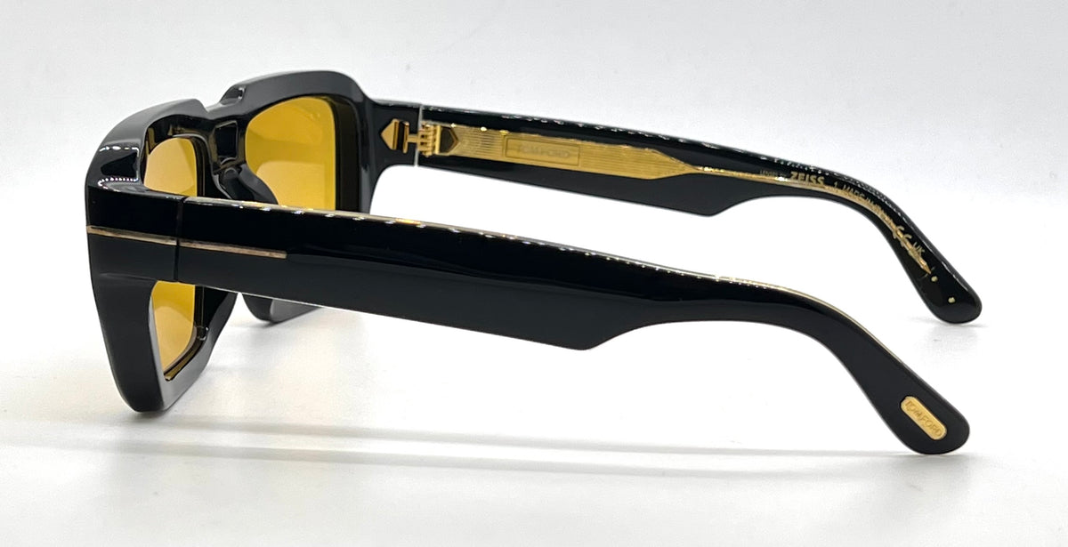 Tom Ford TF1202 52E ICON Collection Sunglasses-Zeiss Yellow Lenses-Full Kit-New
