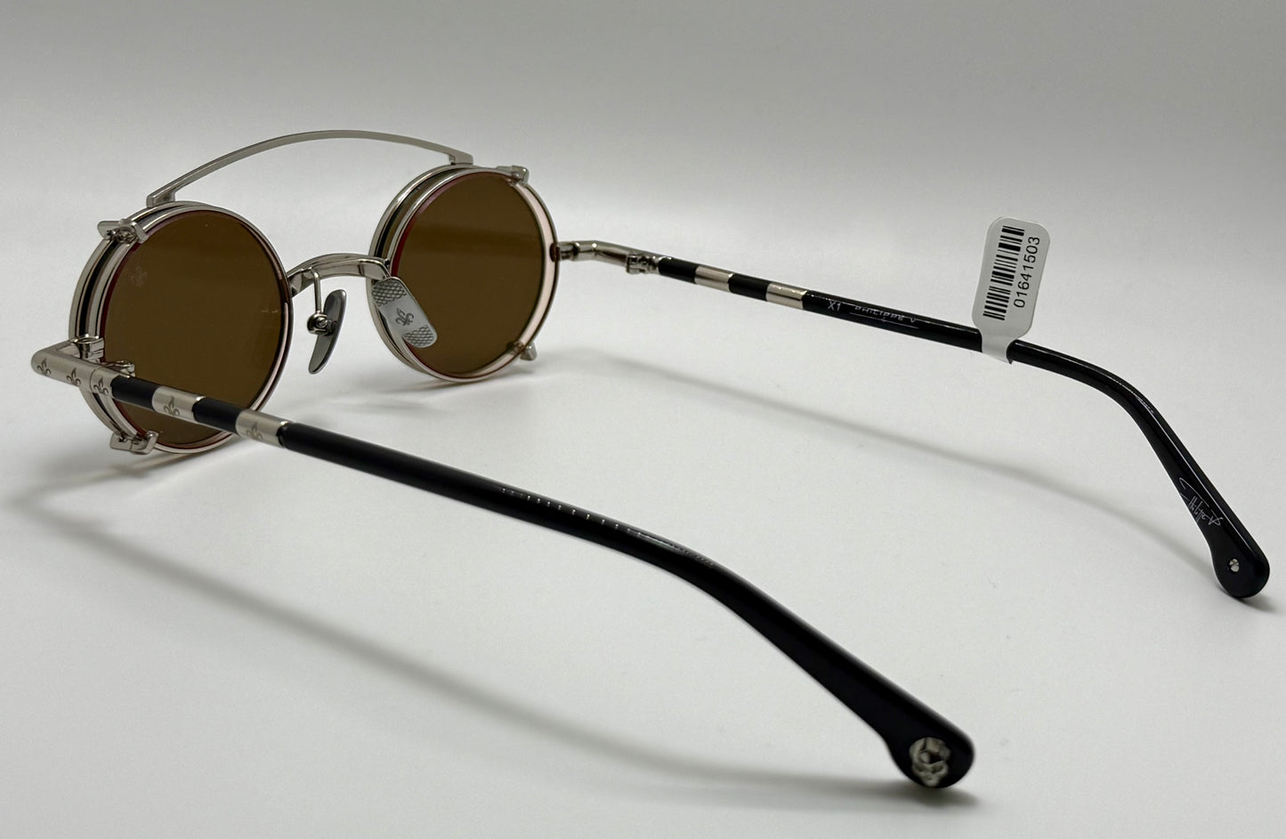 Brand New Philippe V X1 Clip-On Mirrored Sunglasses-Day/Night Yellow Lenses-Handmade in Japan