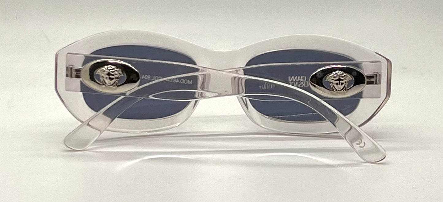 Gianni Versace 481/A 924 Vintage Crystal Sunglasses NOS/Original Lenses-Italy-54mm