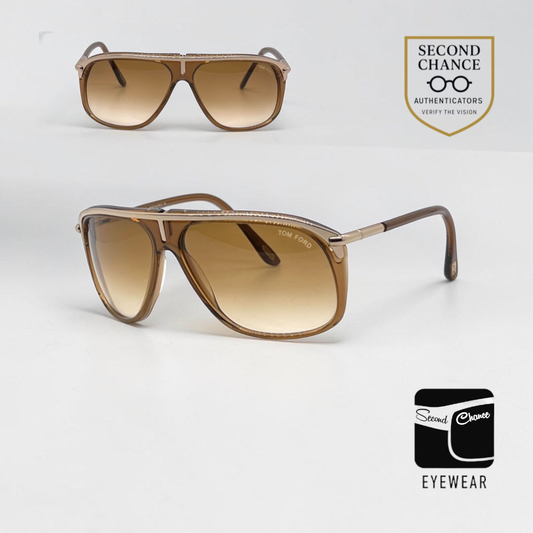 Tom Ford TF3 288 Brown Gold Aviator Sunglasses Unworn/Original-Full Kit-Italy
