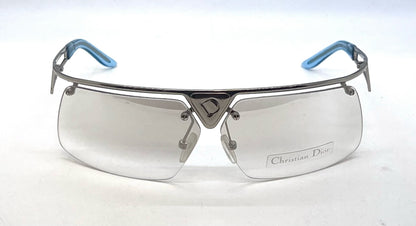 Dior Clubbing/S Vintage Y2K Vintage Silver/Blue Sunglasses-Unworn-Rare Italy
