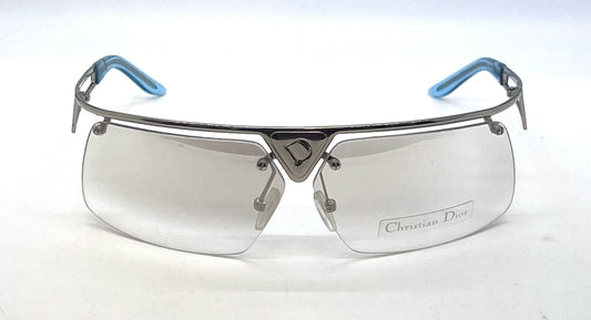 Dior Clubbing/S Vintage Y2K Vintage Silver/Blue Sunglasses-Unworn-Rare Italy