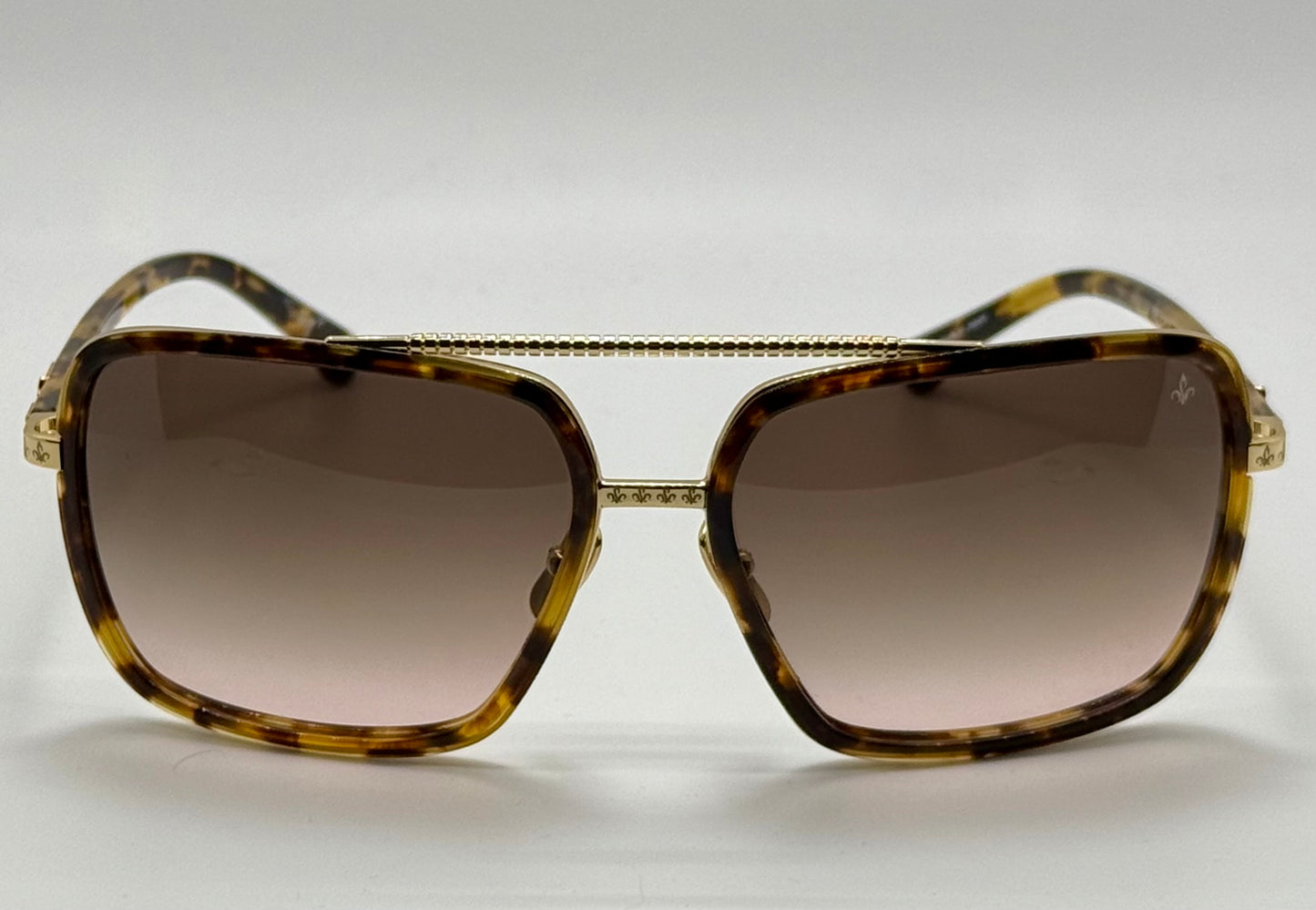 Brand New Philippe V No. 9 Sunglasses-Tortoise & Gold 63mm Frame-Handmade in Japan