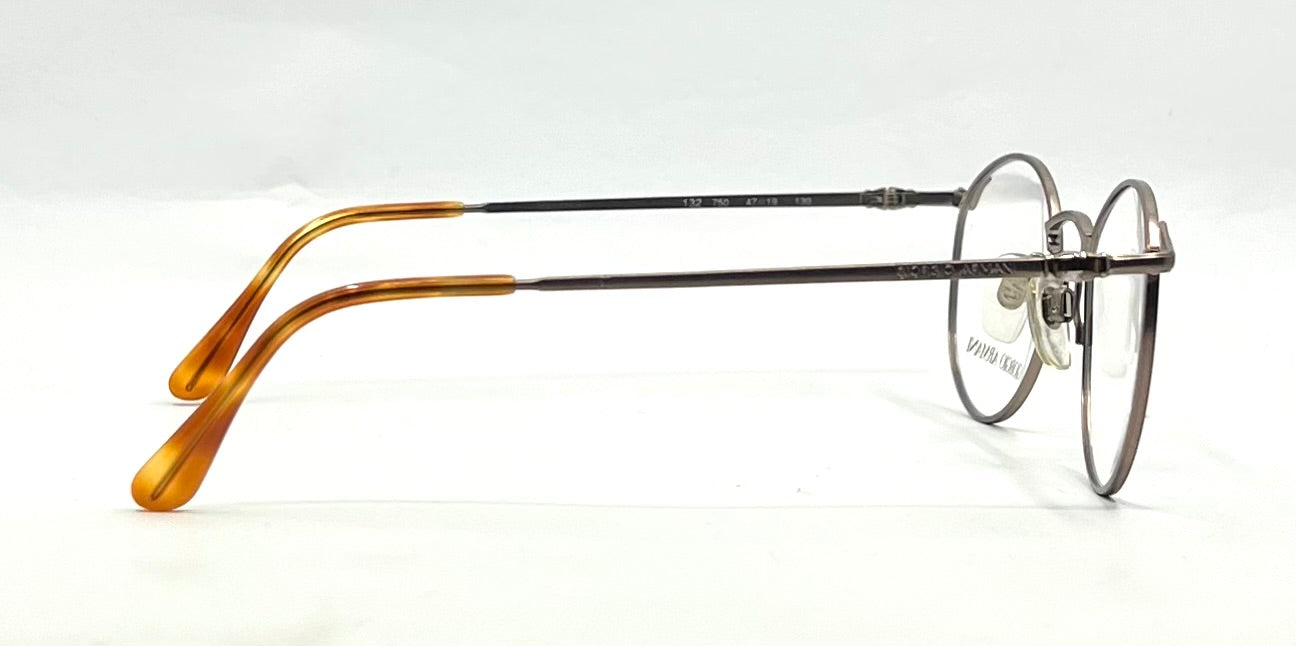 Giorgio Armani 132 Round Optical Eyeglass Frame-VINTAGE-Unworn-Italy