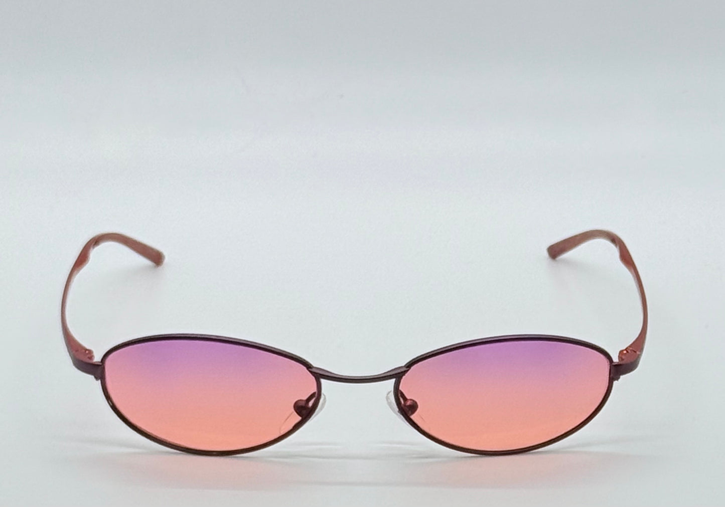 Christian Dior CD3605 32S Y2K Red Oval Sunglasses w/Custom Sunset Gradient Lenses