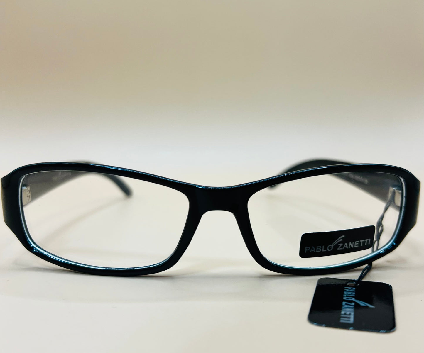 Pablo Zanetti rectangle frames.  Clear lenses, no magnification.   AFFORDABLE option to expense frames!