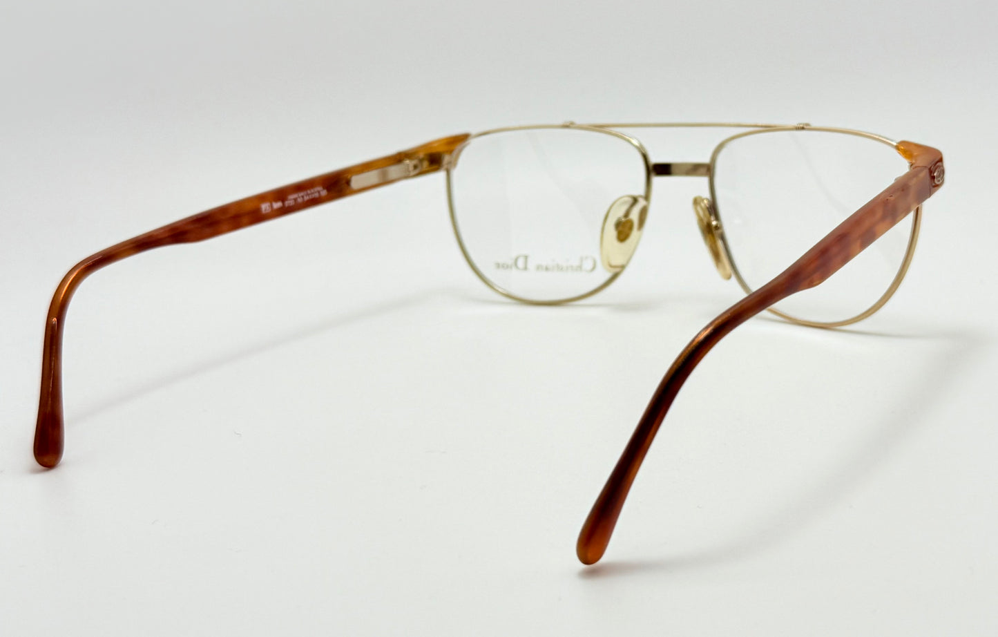 Vintage New/Deadstock Christian Dior 2722 10 Gold & Chestnut Frames – 54mm