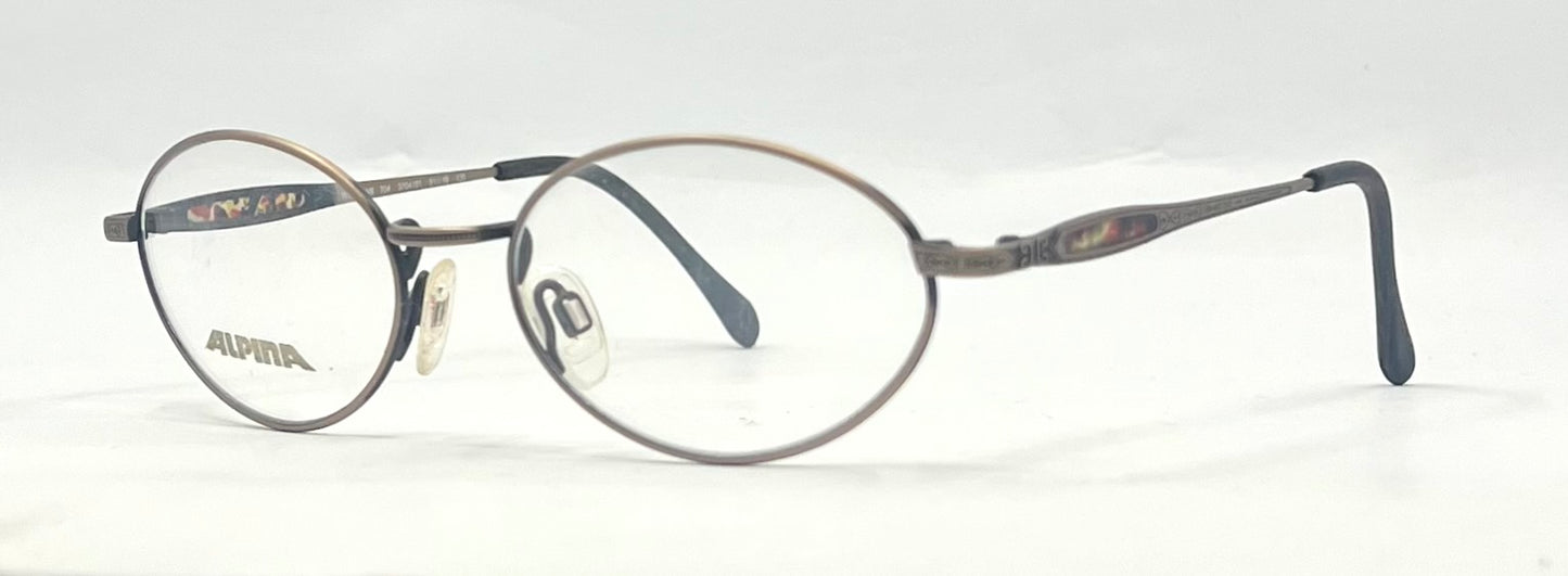 Vintage Alpina Windows 704 Round Metal Optical Frame 51-19 Deadstock