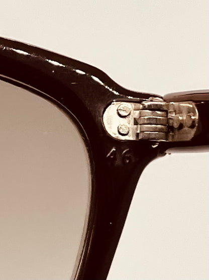 American Optical Vintage Hinge Wellington Chocolate Brown Zero Tint Eyeglasses