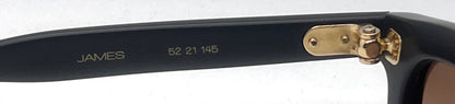 Benjamin “James” Matte Black Sunglasses | Made in Japan | Custom Gradient Lenses | Full Kit |