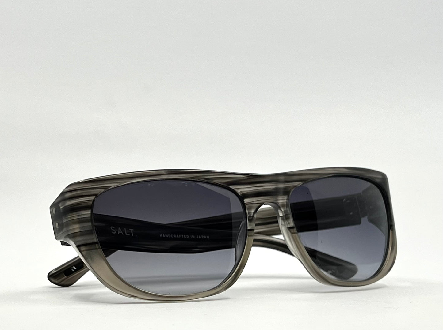 SALT. Polarized Sunglasses- Striated Grey Acetate-Japan-Unworn/Deadstock