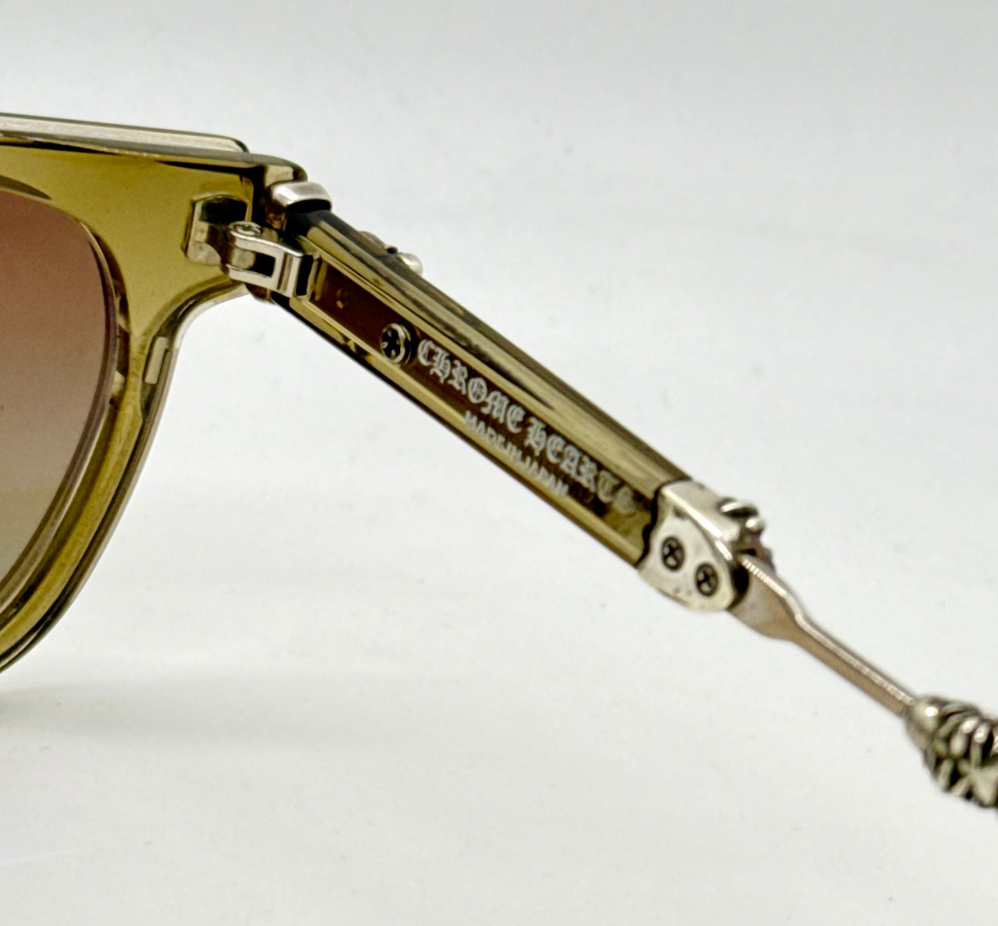Chrome Hearts Duck Butter ARVISS Olive Crystal Zeiss Polarized Full Kit Unworn Japan