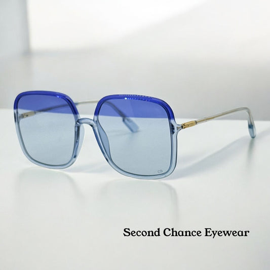 Christian Dior DiorSoStellaire1 Sunglasses ZX9UY-Blue Gradient Lenses–Full Kit/NOS