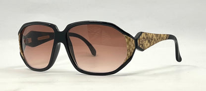 Jacques Fath 872-O Vintage Sunglasses-Exotic Snake Skin Temple-Unworn