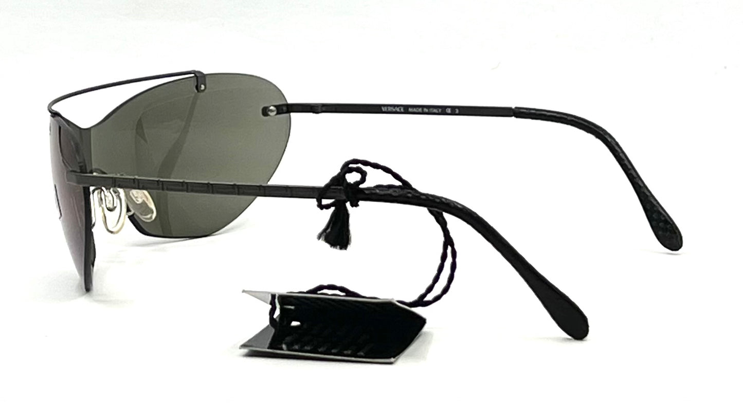 Versace S82/P 94M/189 Blue Mirror Shield Sunglasses-UNWORN VINTAGE-Italy