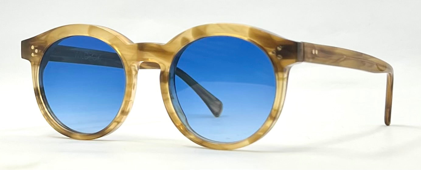 Wildfox “Harper” Panto Sunglasses with Blue Gradient Lenses-Unworn