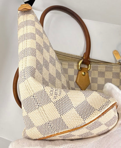 Louis Vuitton Saleya PM Damier Azur Tote Bag Gold Hardware
