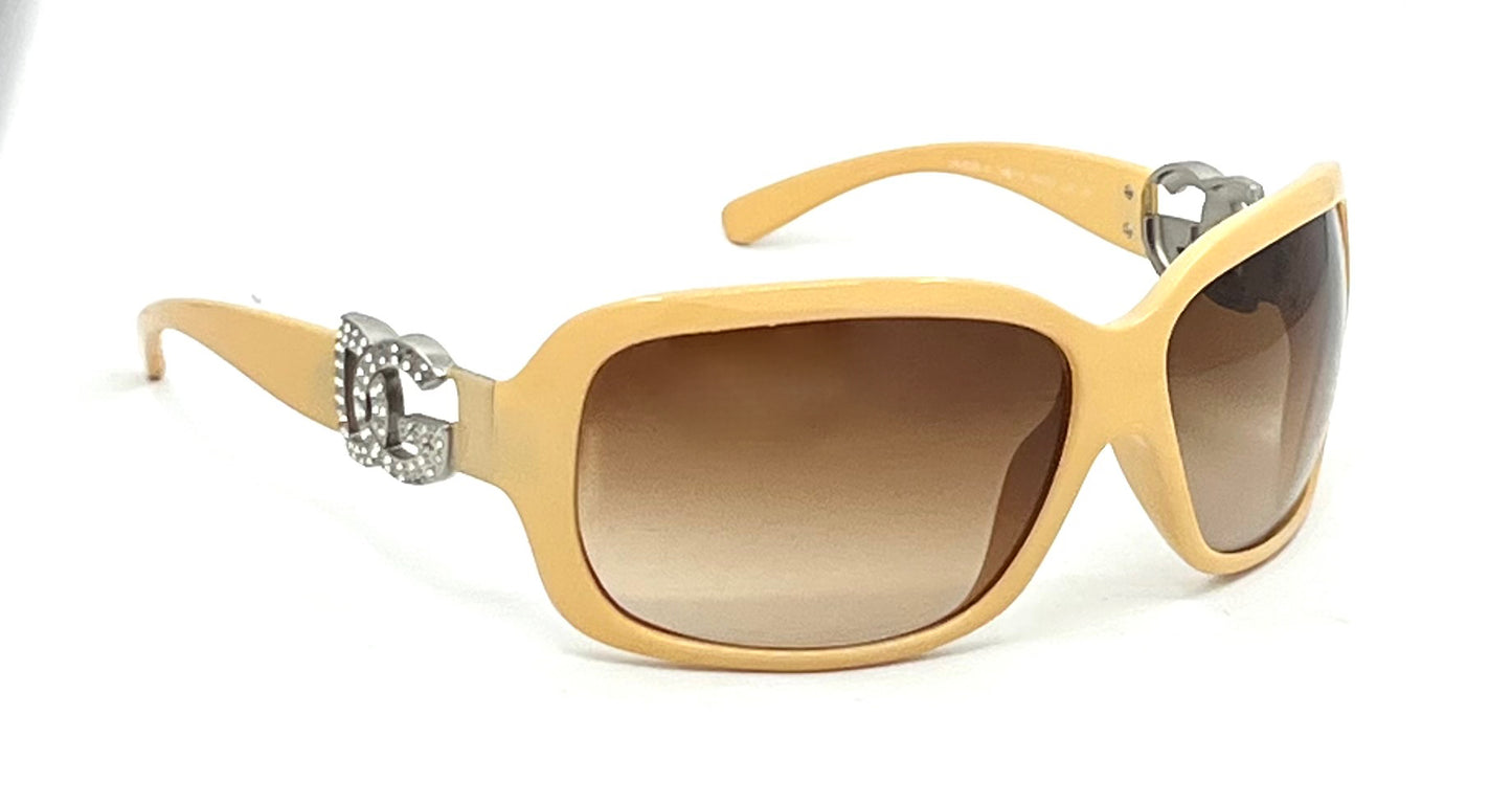 Dolce & Gabbana DG6029-B Crystal Logo Sunglasses-Vintage Y2K-Italy