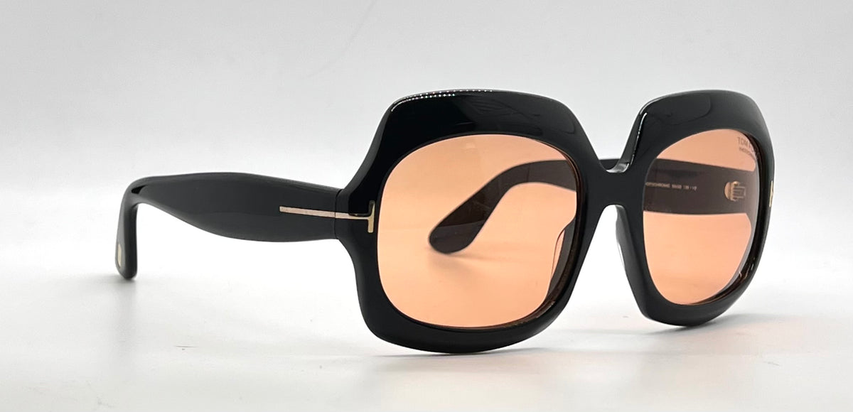 Tom Ford “REN” Black Photochromic Sunglasses 60mm UNWORN Full Kit Made in Italy