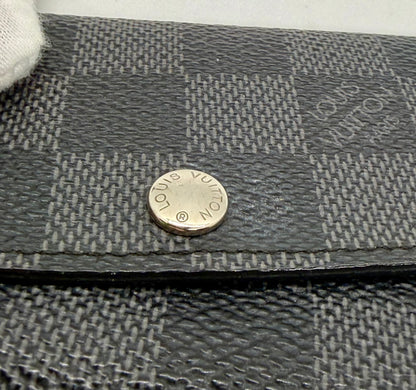 Louis Vuitton Damier Graphite 6 Ring Key Holder Wallet Made in France