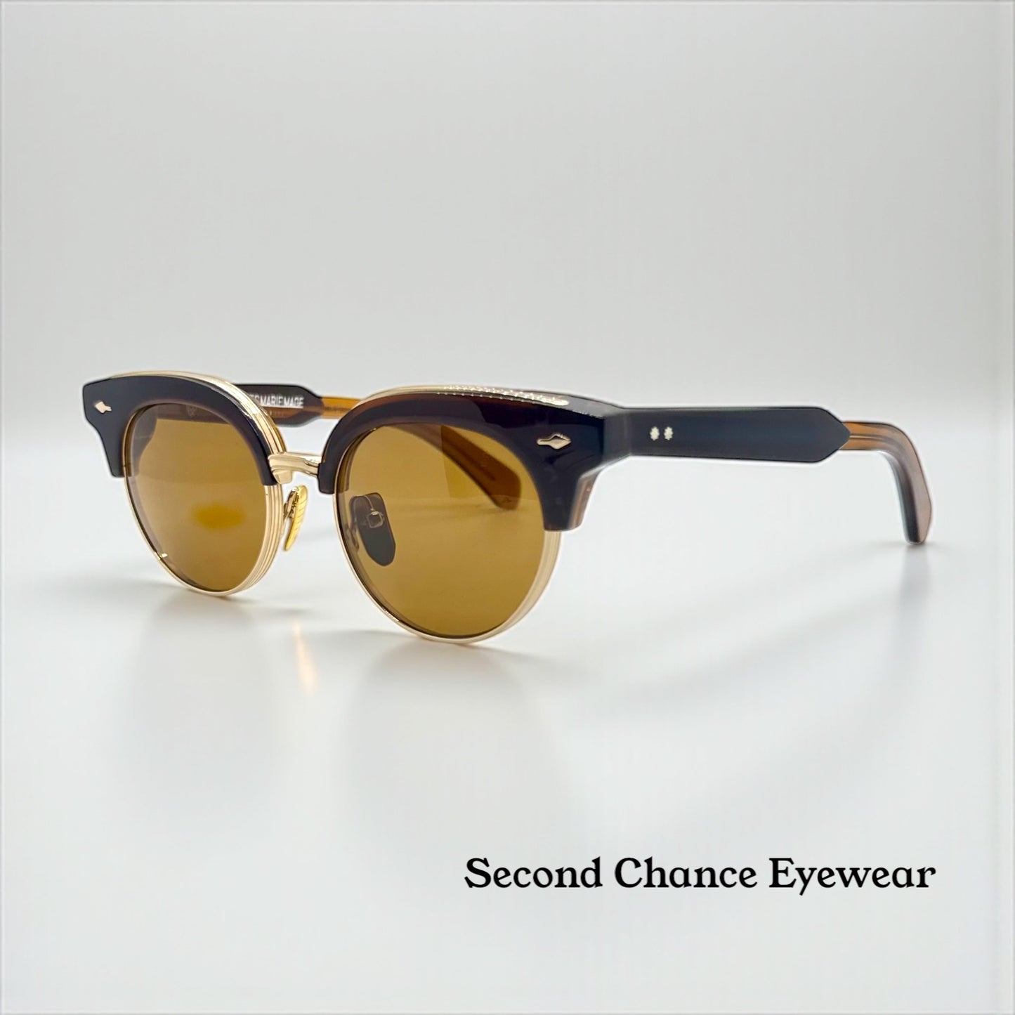 JACQUES MARIE MAGE X BEAUVOIR in COFFEE-New Solid Tobacco Custom Polarized Lenses-Ltd. 300 pcs.-FULL KIT